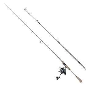 Rod and Fishing Reel Combo, IM6 Fiberglass & Carbon Fiber Spinning Rod and Reel Combo, Bass Fishing Pole with 6.5 ft Two-Piece Rods, 6+1 Ball Bearings