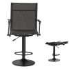 Hunting Chair, 360° Silent Swivel, Lightweight Blind Chair, Heavy-Duty Steel Frame Ground Stool Seat, with Padded Armrests, Height Adjustable