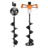 20V Electric Ice Auger, 8 inch Diameter, 2 in 1 Cordless Ice Fishing Augers and Earth Auger with Ices & Earth Drill Bit