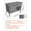 Heated Cat House, Insulated Wooden Cat House for Outdoor Cats, Waterproof Feral Kitty Shelter with Heating Pad