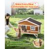 Insulated Cat House, All-Around Foam Insulation Elevated Cat Shelter, Wooden Feral Kitty Shelter with Large Platform