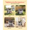 Insulated Cat House, 2-Story Wooden Cat Shelter, Foam Insulation, Feral Kitty Shelter with Balcony