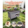 Heated Cat House, Insulated Wooden Cat House for Outdoor Cats, Waterproof Feral Kitty Shelter with Heating Pad