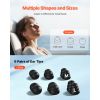 Ear Plugs for Sleeping Noise Cancelling, NRR 25 dB Reusable High Noise Reduction Earplugs, Flexible Silicone Soft Earplug with 12 Ear Tips in M / L