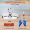 Magnet Fishing Kit, 1300 LBS/590 Kg Single-Sided Pulling Force Strong Magnet Fishing Kit
