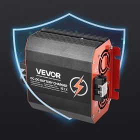 12V 30A DC To DC Charger Battery Charger 375W For Lead-Acid And Lithium AGM GEL (Option: Black)