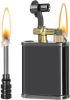 Vintage Trench Lighter, Permanent Match, Cool Pipe Lighter, Unique Metal Lighters, Antique Kerosene Lighters Fluid Refillable