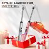 Candle Lighter with 360° Flexible Neck & Safety Lock, Windproof USB Rechargeable Electric Lighter Gift Sets